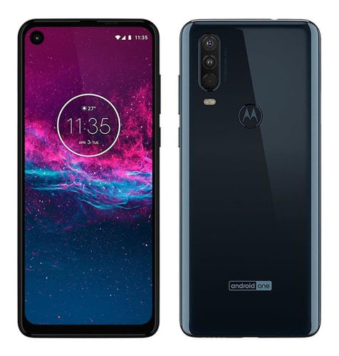 Seminovo: Motorola Moto One Action 128 GB Azul - Excelente