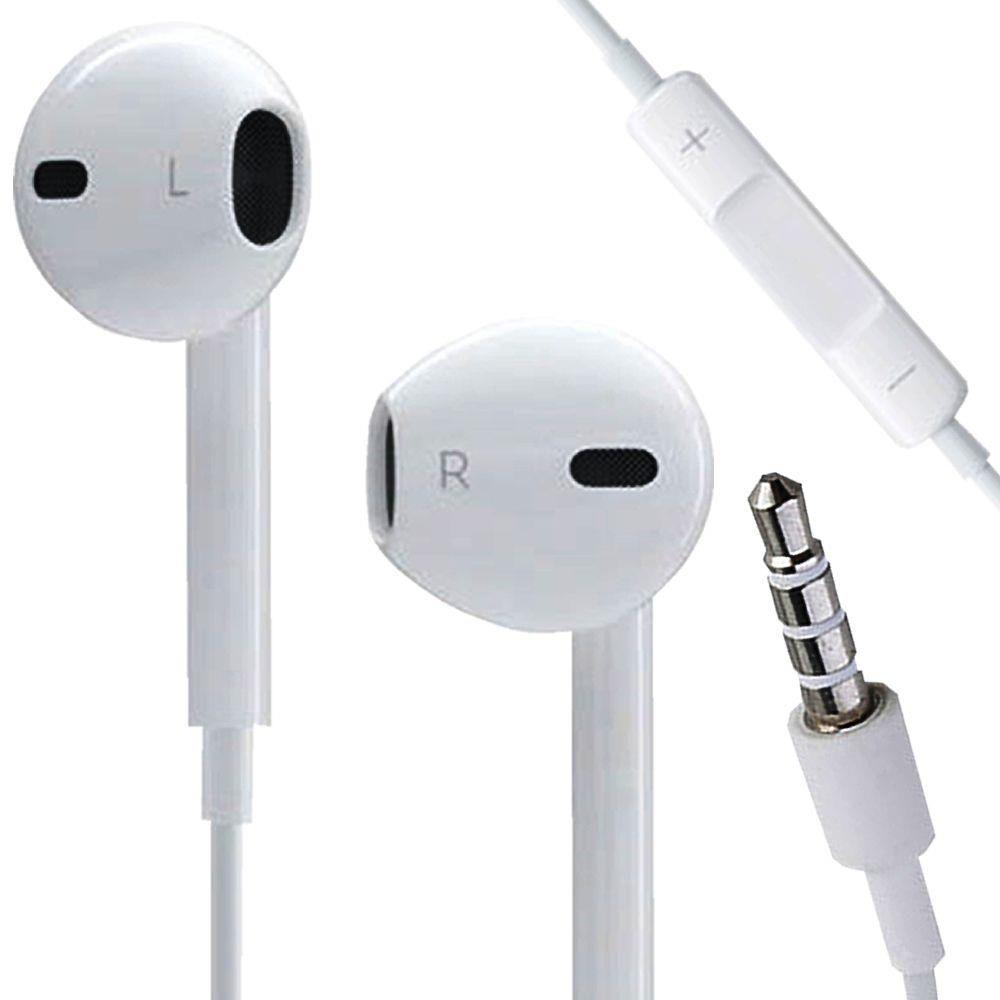 Fone de Ouvido Compativel para iPhone 5 5S 6 6S Branco