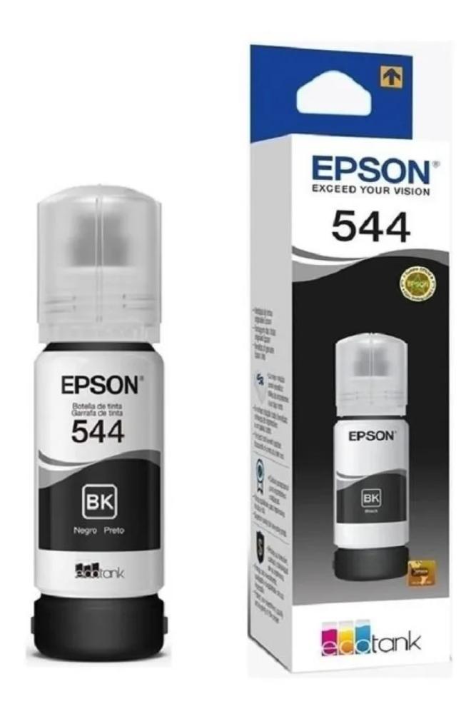 Garrafa De Tinta Refil Para Impressora Original Epson T554 Preto 65ml