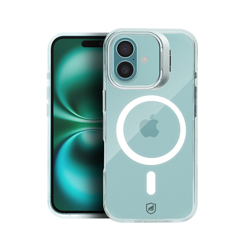Capa para iPhone 16 Plus - MagSafe Crystal Armor Stand - NÃO AMARELA - Gshield