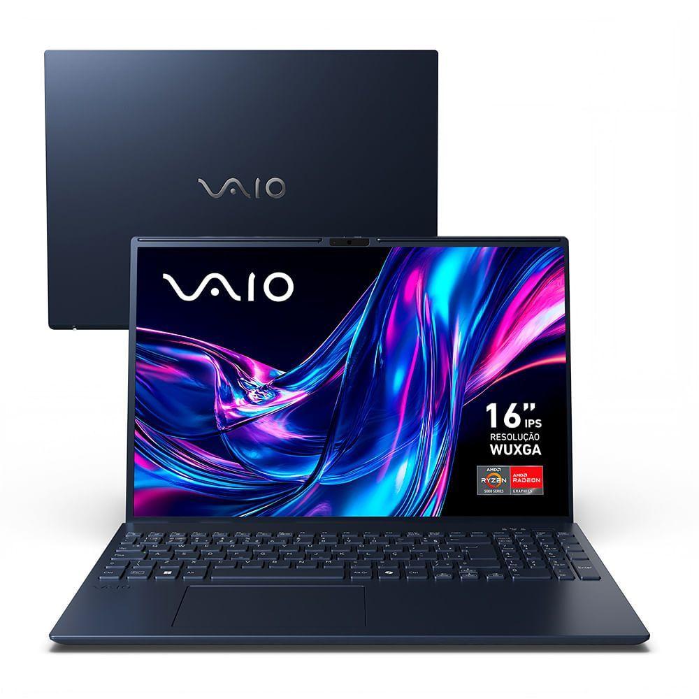 Notebook VAIO FE16 AMD Ryzen 7-5825U, 16GB RAM, 512GB SSD, Tela 16" IPS WUXGA Antirreflexo - Cinza Grafite