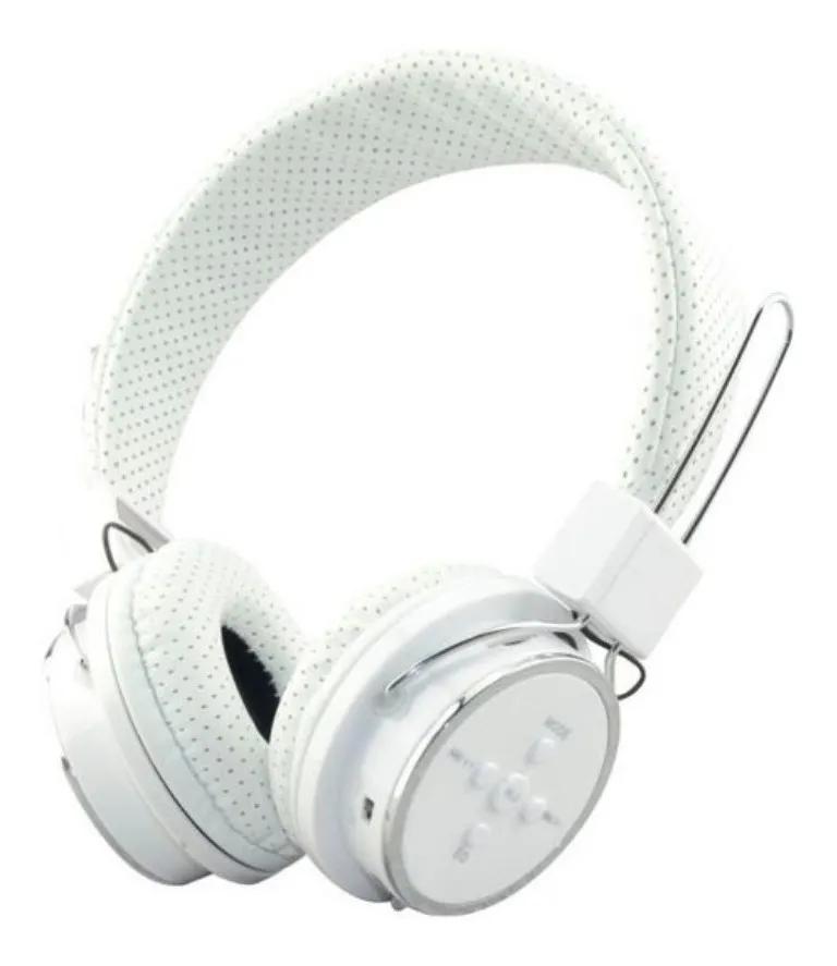 Fone De Ouvido Bluetooth Micro Sd Mp3 Rádio Fm Player - Branco