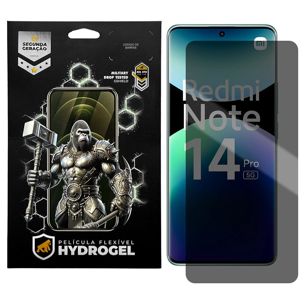 Película para  Xiaomi Redmi Note 14 Pro 5G - Privacidade Hydrogel - Gshield