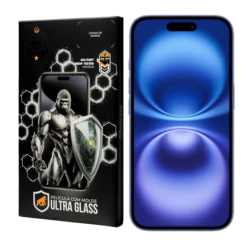 Película para iPhone 16 - Ultra Glass - Preta - Gshield