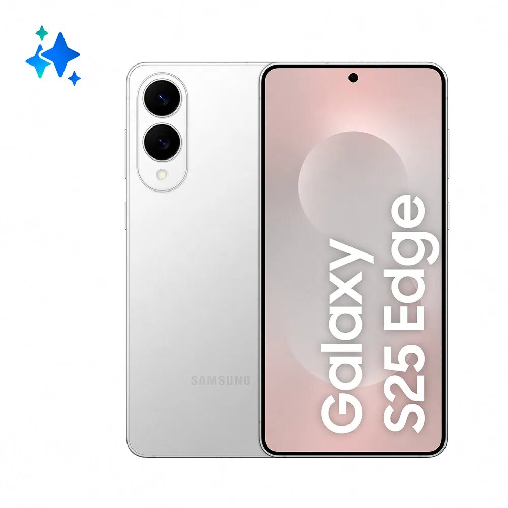 Smartphone Samsung Galaxy S25 Edge 512GB 5G - Titânio Prata, Galaxy AI, Câmera Dupla 200MP + Selfie 12MP, RAM 12GB, Tela 6.7"