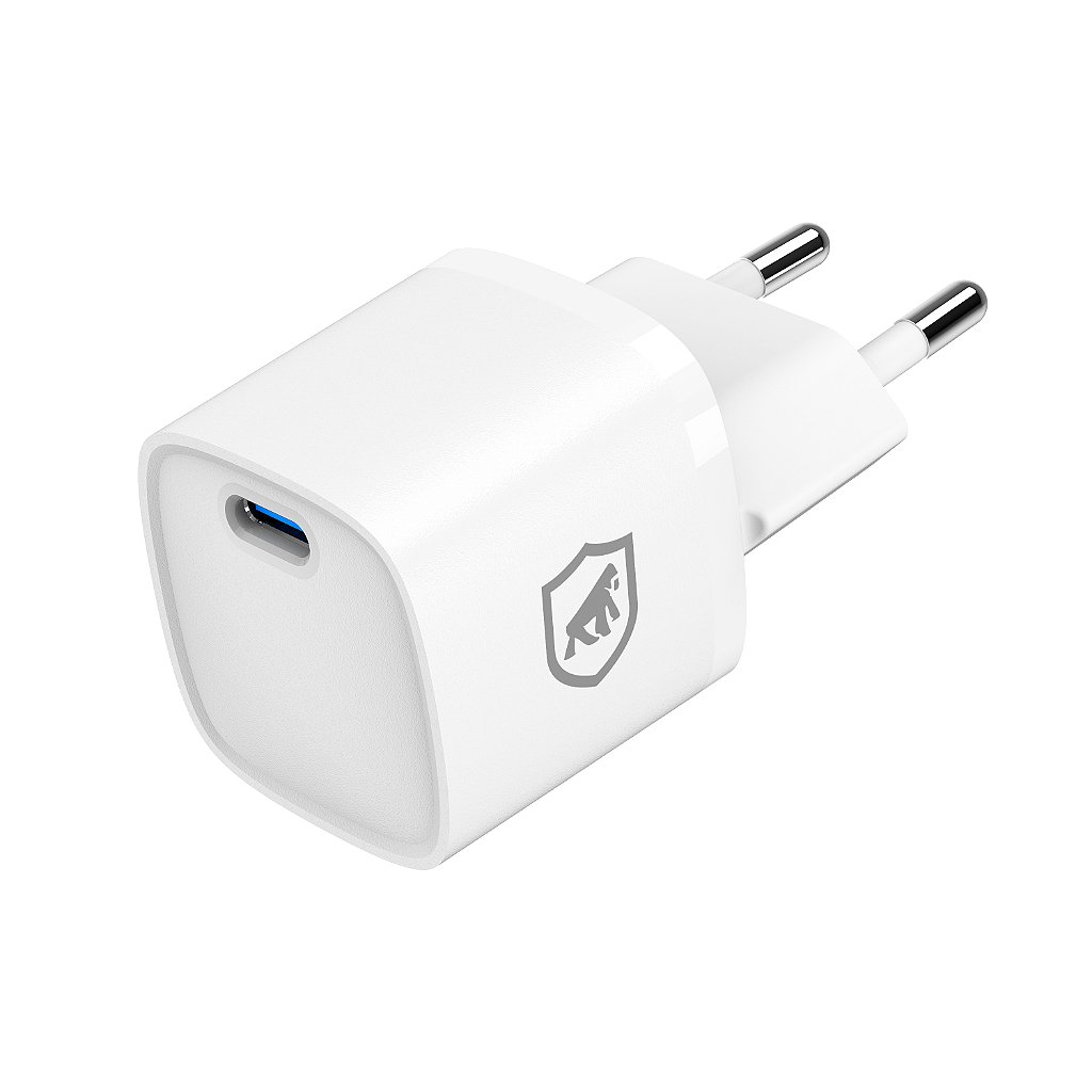 Carregador Turbo Gan Ultra Slim Tipo C 20W - Exclusivo Online - Branco - Gshield