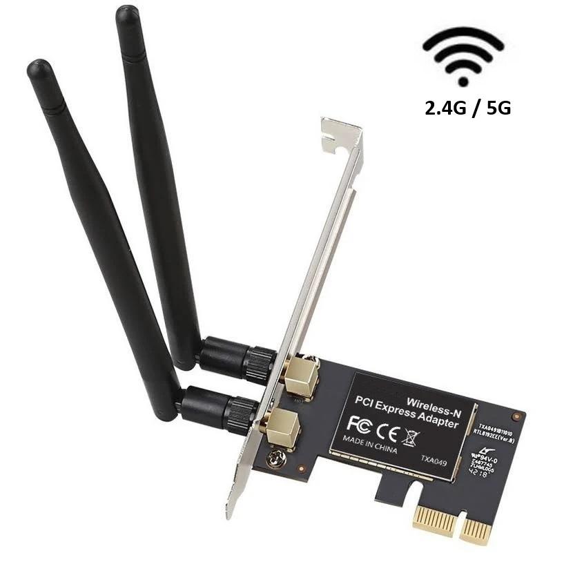 Placa PCI-E Express Wireless Dual Band 5G e 2.4G 2 Antenas  KP-T119