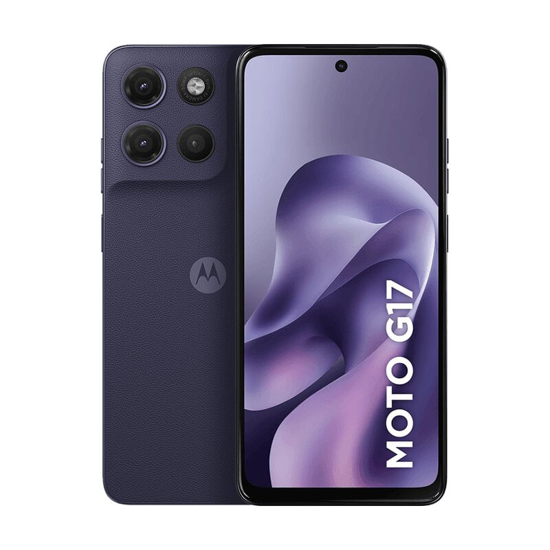 Smartphone Motorola Moto G17 256GB - Roxo, 12GB (4GB RAM + 8GB RAM Boost), Câmera 50MP e Tela 6,7"
